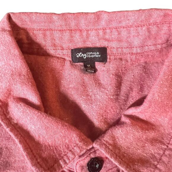 LRG Lifted Research Group Pink Button Down Long Sleeve Soft Shirt Men’s Size XL - Picture 3 of 6